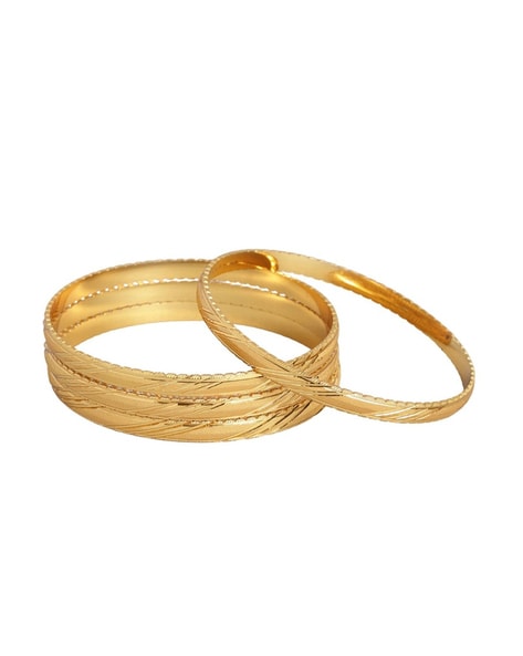 Matte hot sale gold bangles