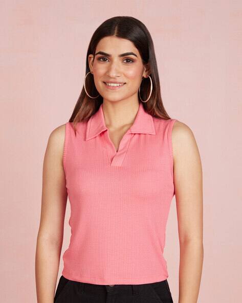 strapless open back dress Hot Pink T-Shirt Dress