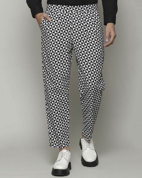 White Mohair Trousers with Maxi Polka Dots – SVRN