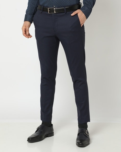 Buy Black Trousers & Pants for Men by NETPLAY Online