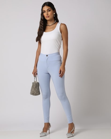 Buy Blue Trousers & Pants for Women by Encrustd Online