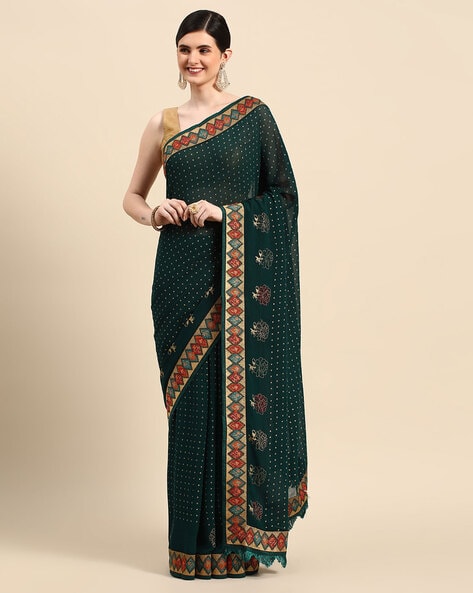 Wedding Saree - Buy Swarovski Silk Saree WorldWide | Me99