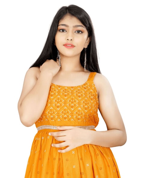 Yellow Indian Dresses - Shop Yellow Indian Clothing Online in USA | Page 2