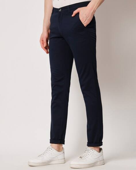 Buy Navy Trousers & Pants for Men by SAHDEV Online | Ajio.com