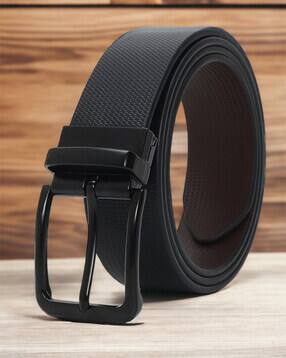 Reversible Slim Belt with Buckle Closure