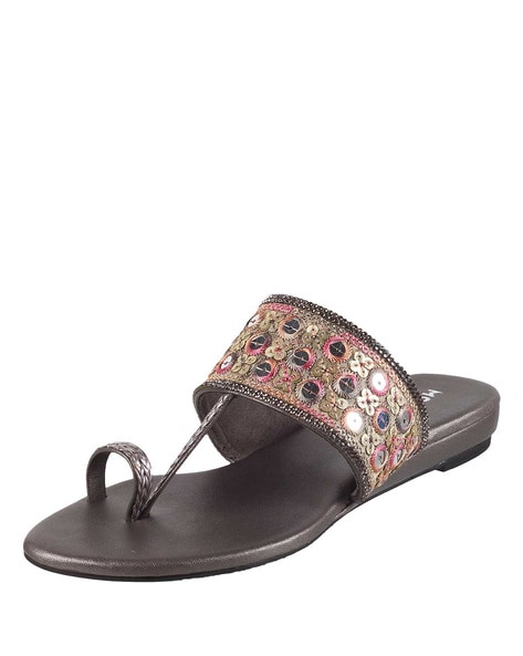 EETTARO Women's Glitter Shiny Slide Sandals Sparkle Fancy Flat Slippers  Slip-on Jeweled Shoes - Walmart.com