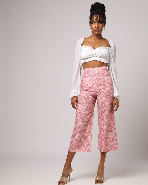 Buy Pink Trousers & Pants for Women by Marks & Spencer Online