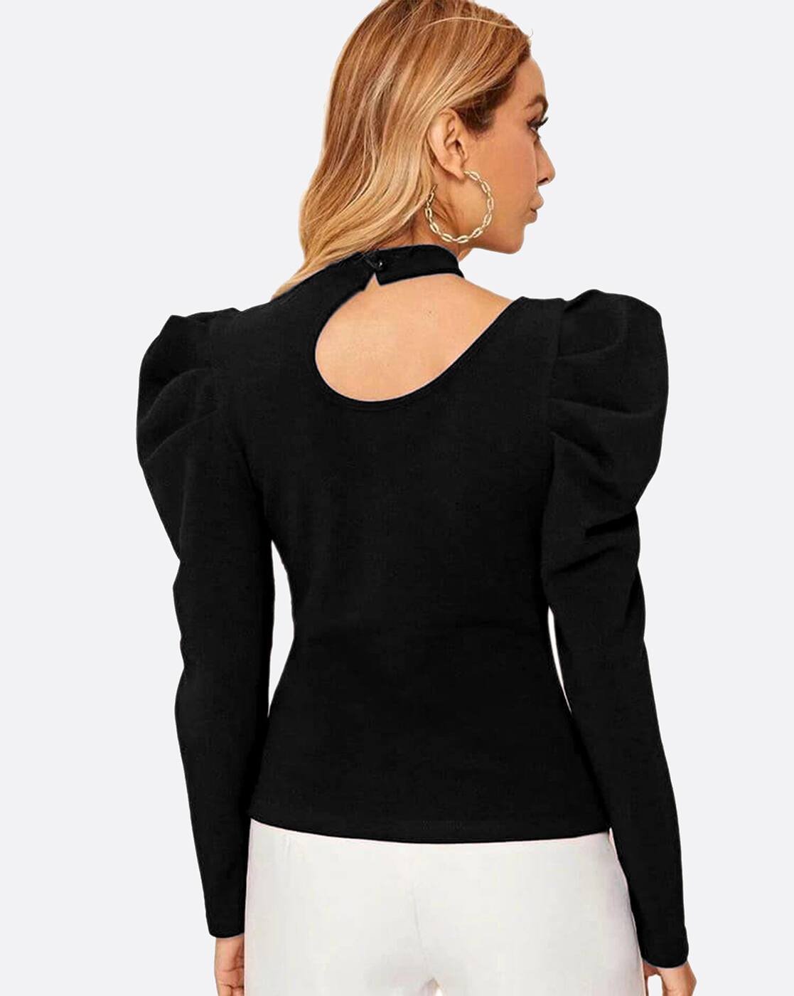 Buy London Belly A-Symmetric Shoulder Cut-Out Top Online | Ajio.com