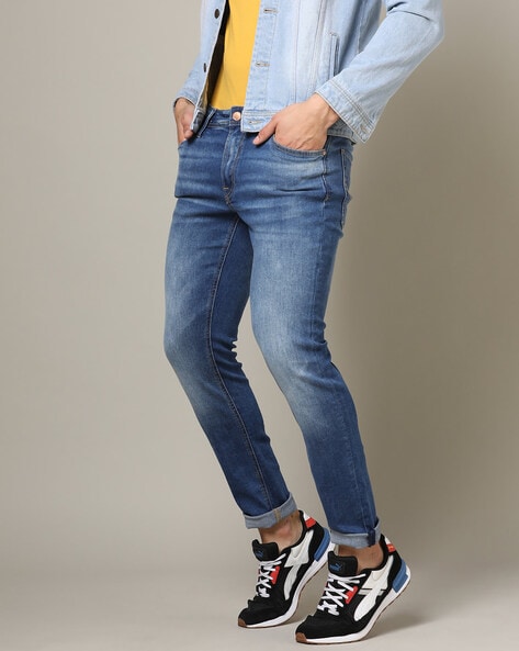 JJIMIKE JJCOLE CJ 575 Tapered fit jeans | Medium Blue | Jack & Jones®