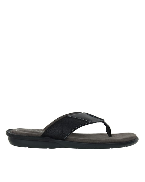 Clarks flip flops mens black online