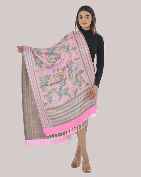 Printed Shawl with Tassels Price in India