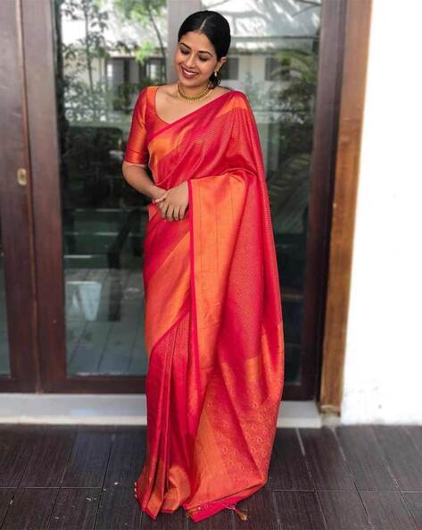 Kanchi pure silk saree without border | Pure silk sarees, Cutwork saree,  Elegant saree