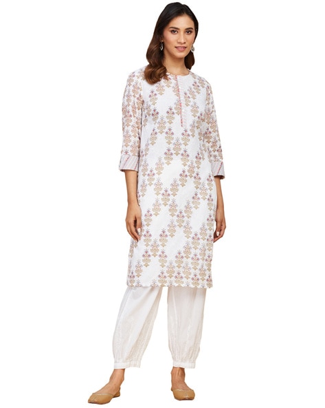 Fabindia women's hotsell straight cotton kurta