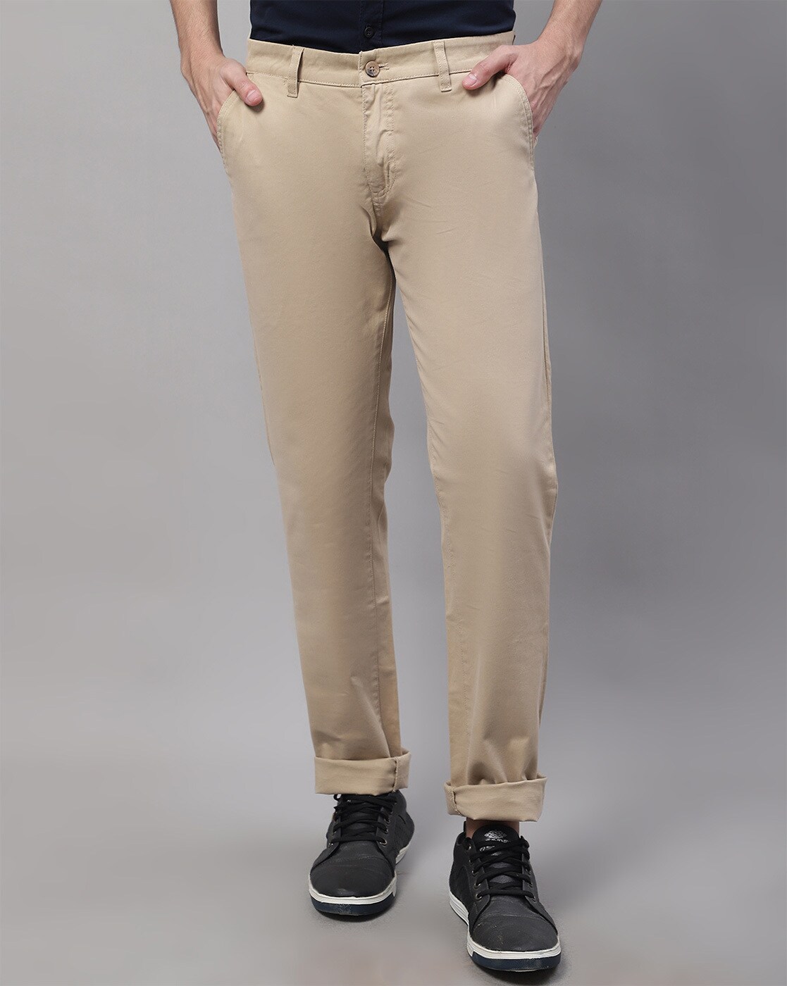 CANTABIL Regular Fit Men Khaki Trousers - Buy CANTABIL Regular Fit Men  Khaki Trousers Online at Best Prices in India | Flipkart.com