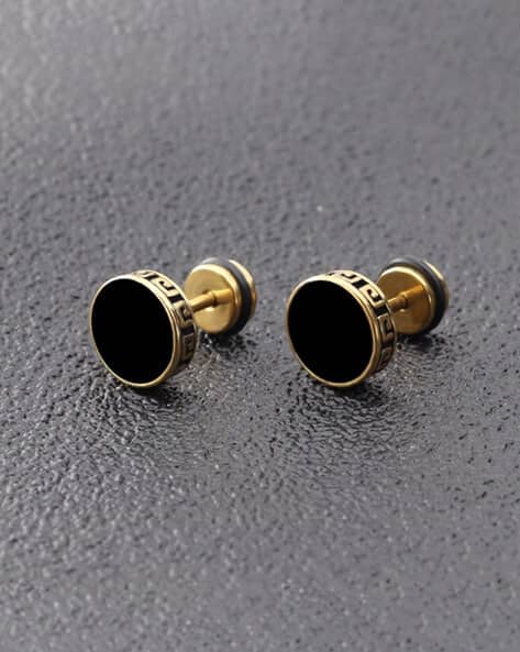 Yellow Chimes Metal Stud Earring