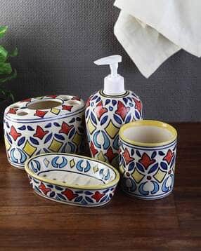 vareesha Set of 4 Hand Painted Holders & Dispensers-picture-11