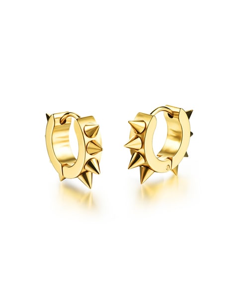 Star Enterprises Trendy Silver,Golden Ear Stud for Mens/Boys(2 Pair Ear  Stud) : Amazon.in: Jewellery