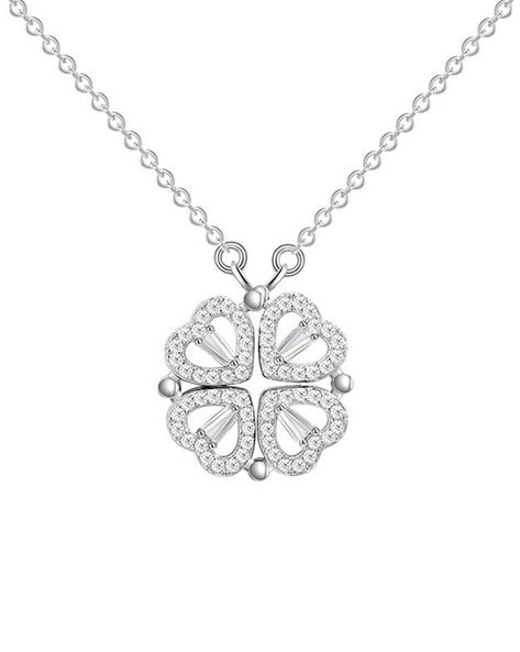 1/2Cttw - 1/4 Cttw Diamond Open Heart Pendant Necklace set in 925 Ster –  Fifth and Fine