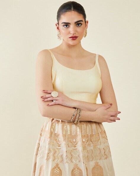 Buy Cream Blouses for Women by LEELA FASHION WOMEN'S CLOTHING Online