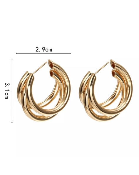 Seamless Hoop Earrings 1.5cm