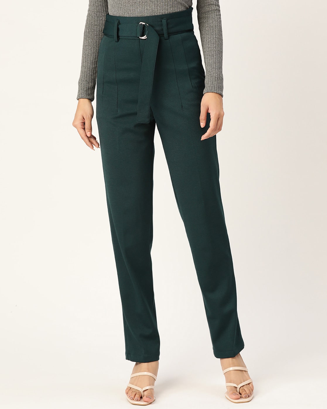 Buy Grey Trousers & Pants for Women by Zastraa Online