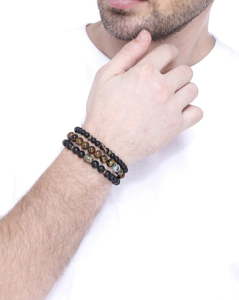 Buy Black & White Bracelets & Kadas for Men by Kairangi by Yellow Chimes  Online