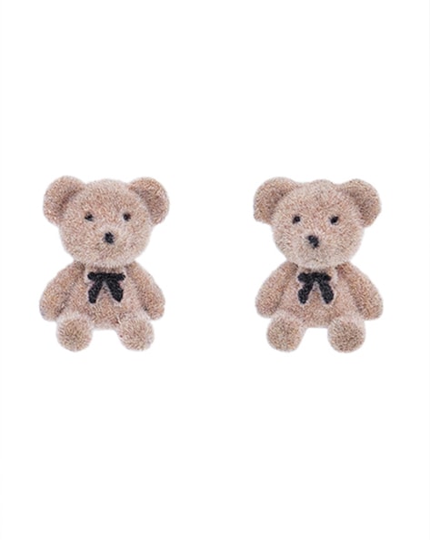 Buy Jazz and Sizzle Gold-Plated Teddy Bear Stud Earrings Online