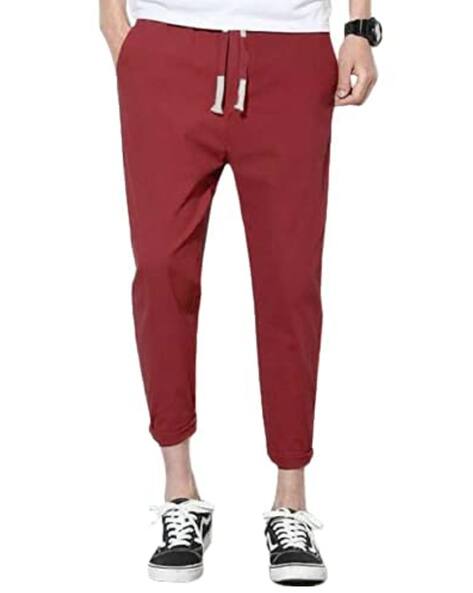 GLITO Men Straight Track Pants with Insert Pockets
