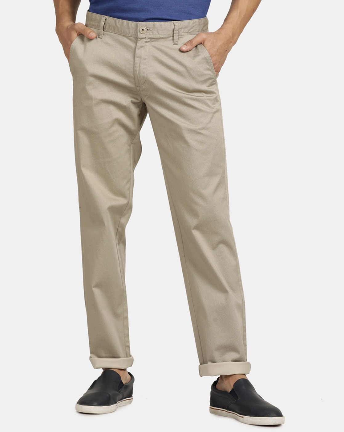 Buy FlatFront Trousers with Slant Pockets Online at Best Prices in India   JioMart