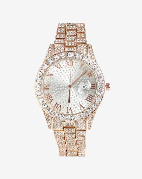 Haute Sauce HSWC1115 Stone-Studded Analogue Watch
