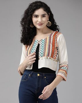 Ethnic jacket hotsell for ladies