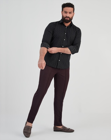 Buy Wine Color Block Shirt with Pants by TWINKLE HANSPAL at Ogaan Online  Shopping Site