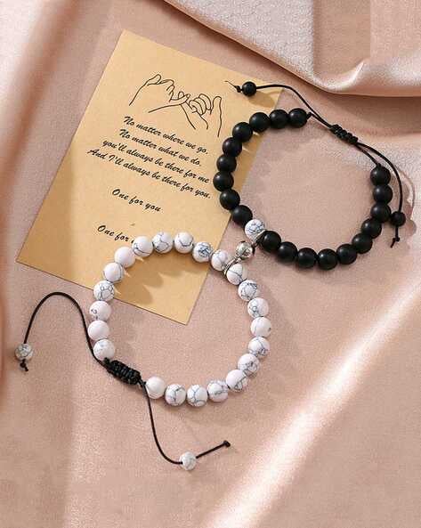 Fashion His Queen Her King Titanium Steel Couple Bracelets Wrist Chain  Jewelry | Jumia Nigeria
