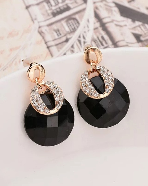 Black stud deals earrings for ladies