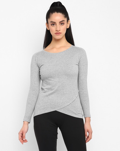 Buy Grey Melange Tshirts for Women by Ap'pulse Online