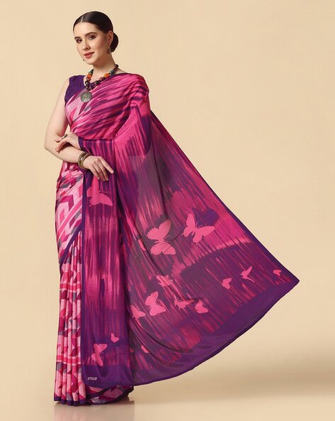 Black ,White Italian Crepe Sarees Get Extra 10% Discount on All Prepai –  Dailybuyys