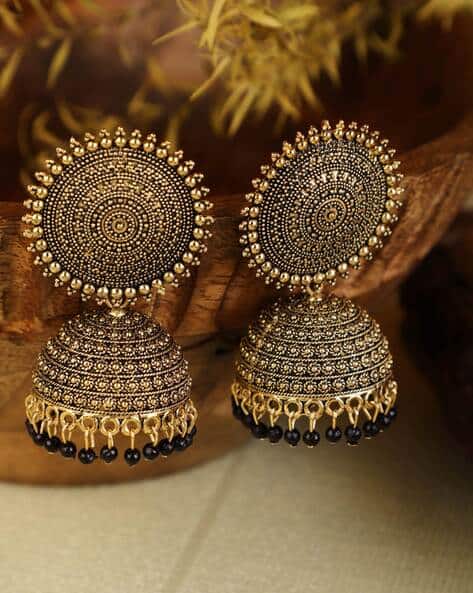 Black gold jhumka discount