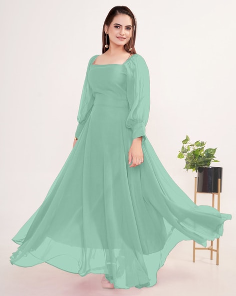 Sea green shop gown online