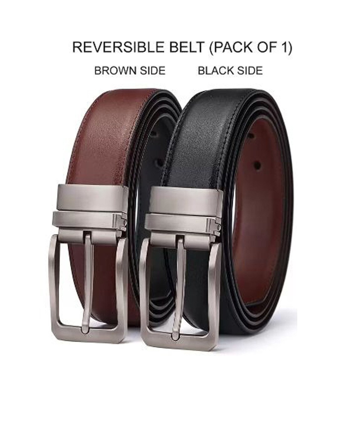 WINSOME DEAL Men Italian Leather Reversible Belt