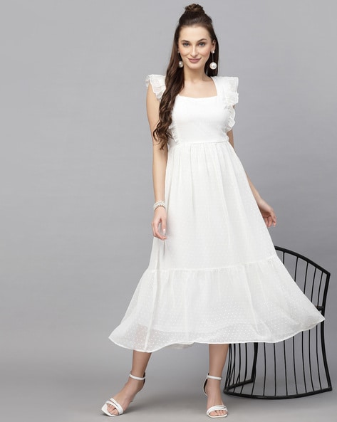 Buy White Dresses for Women by Outryt Online | Ajio.com-hangkhonggiare.com.vn
