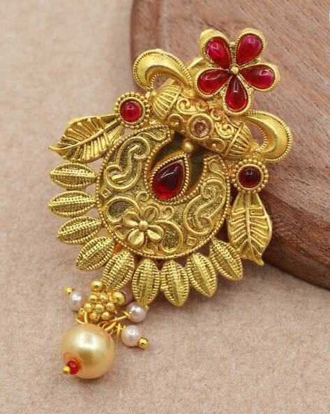 Gold plated outlet brooch