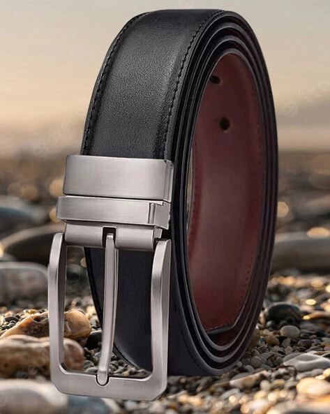 Mens Reversible Belt Black Patent Leather Belt Classic Belts 