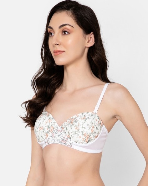 Clovia Lace Padded Bra Floral - Buy Clovia Lace Padded Bra Floral