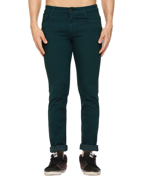 JUST BLACK Regular Men Dark Green Jeans - Buy JUST BLACK Regular Men Dark  Green Jeans Online at Best Prices in India