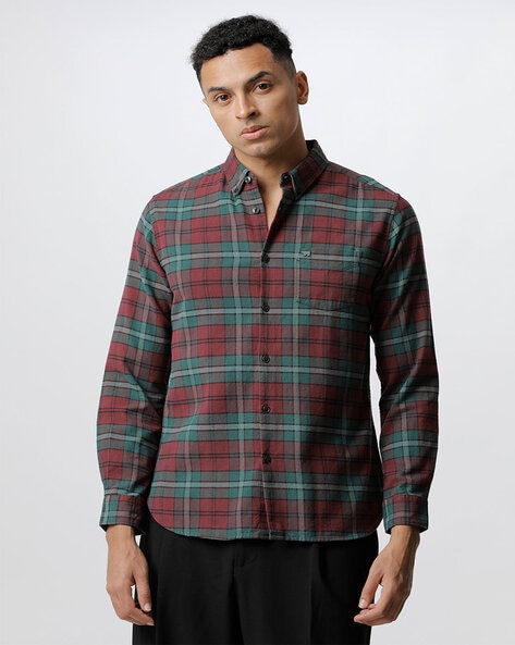 Buy Maroon Shirts for Men by THE BEAR HOUSE Online