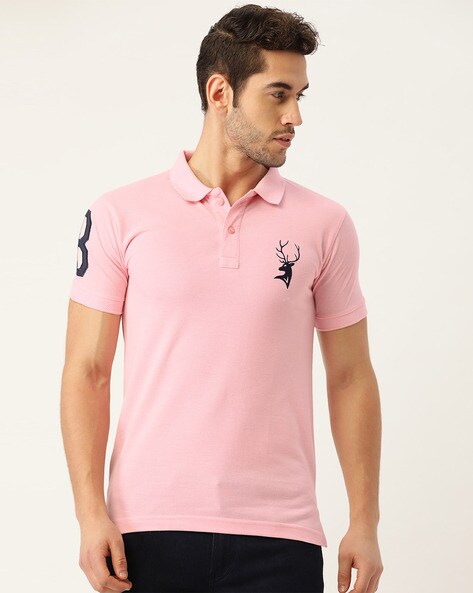 Giordano pink polo on sale shirt