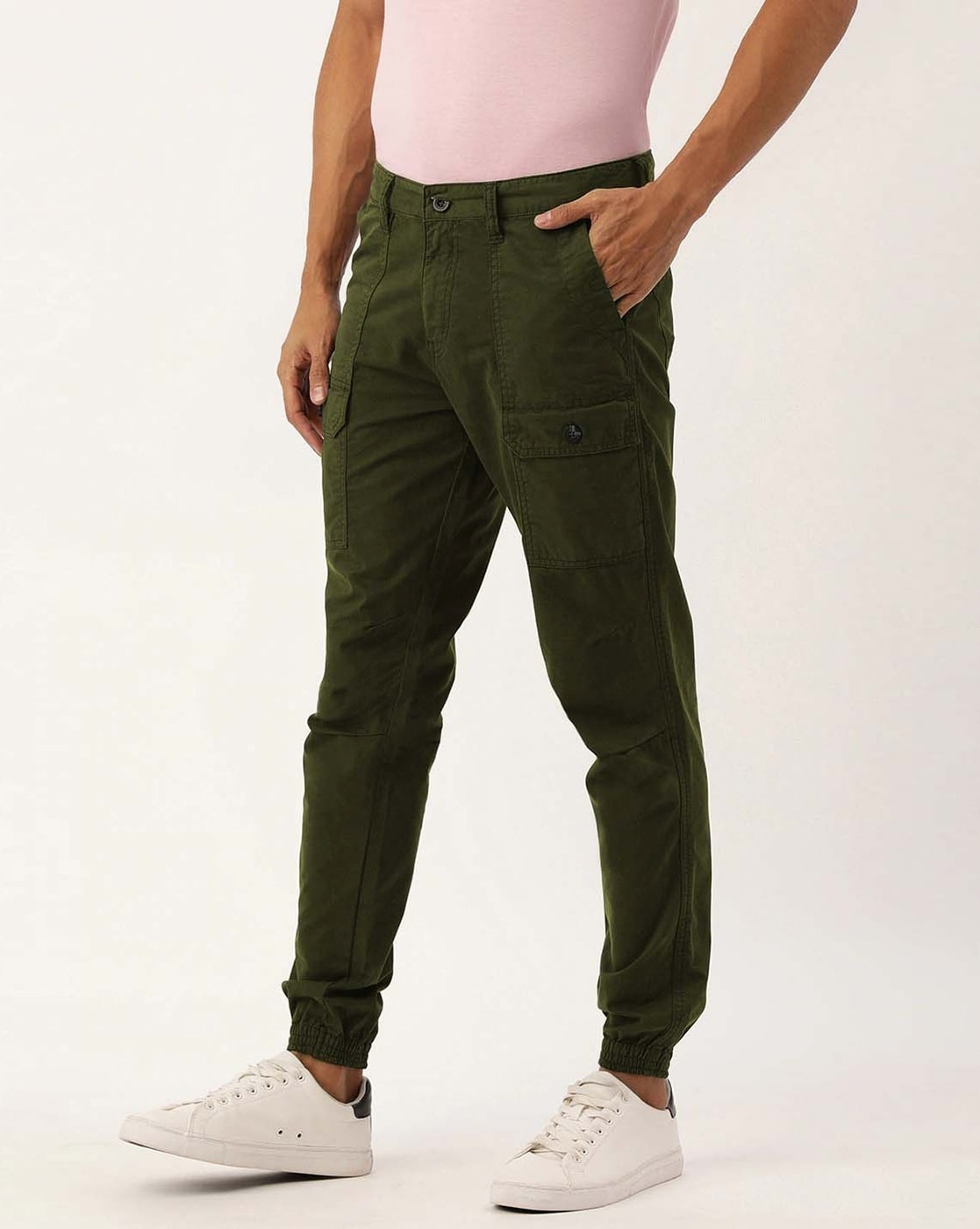 Buy Olive Green Trousers & Pants for Men by iVOC Online