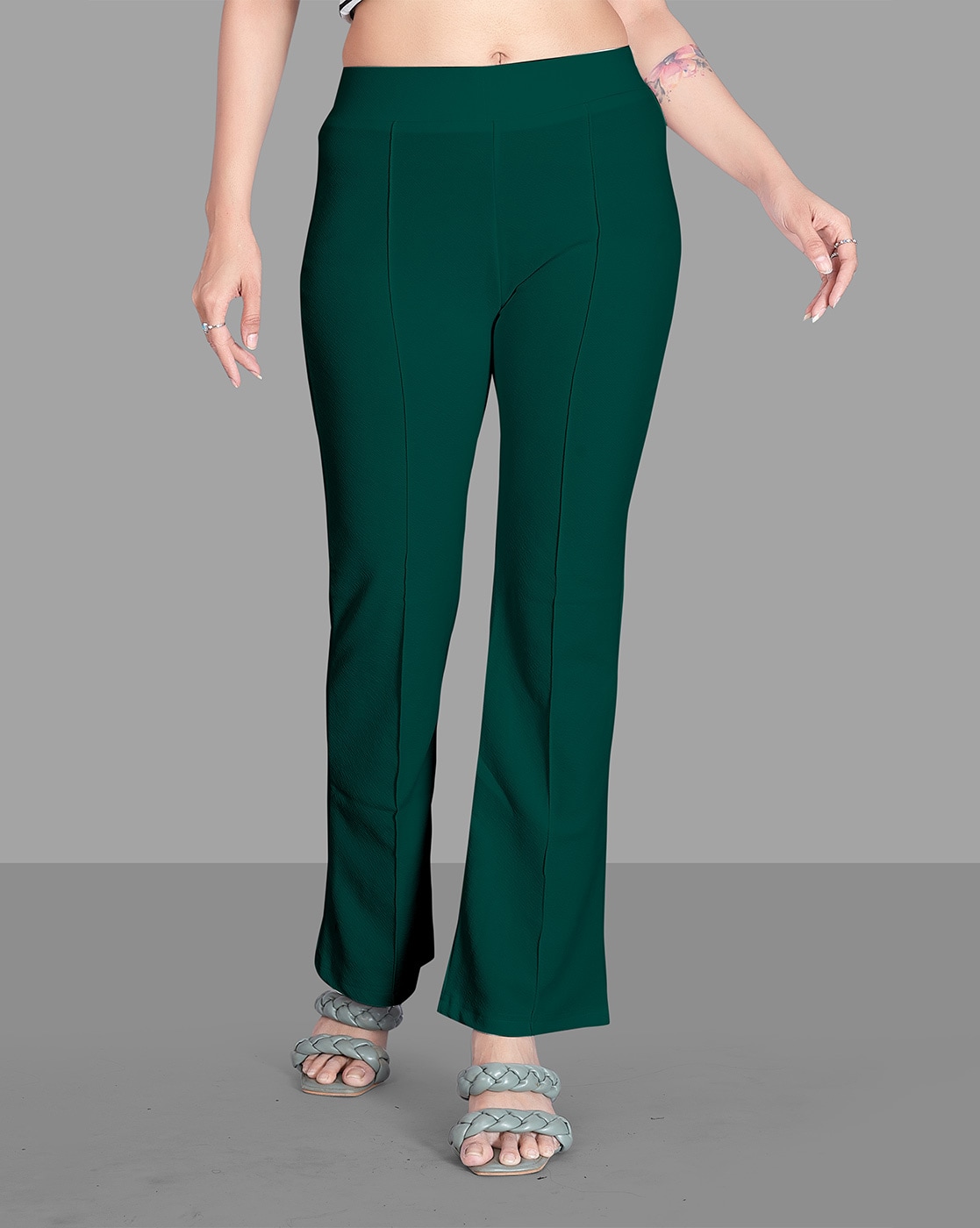 Buy Dark Green Trousers  Pants for Women by BOSSINI Online  Ajiocom