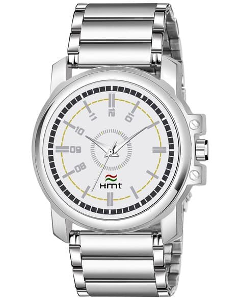 Hamt HT-GR811-WHT-CH Analogue Watch with Stainless Steel Strap