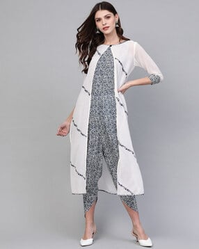pannkh Printed Jumpsuit with Shrug-picture-26